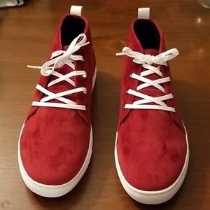 Dara red velvet sneakers NWOT